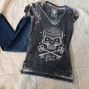 Rebel Saints Skull Tshirt